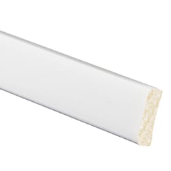 Inteplast Building Products 3/8 in. H X 1-1/8 in. W X 7 ft. L Prefinished White Polystyrene Trim