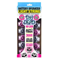 Magic Seasons Multicolored 10 ct LED Day of the Dead String Lights