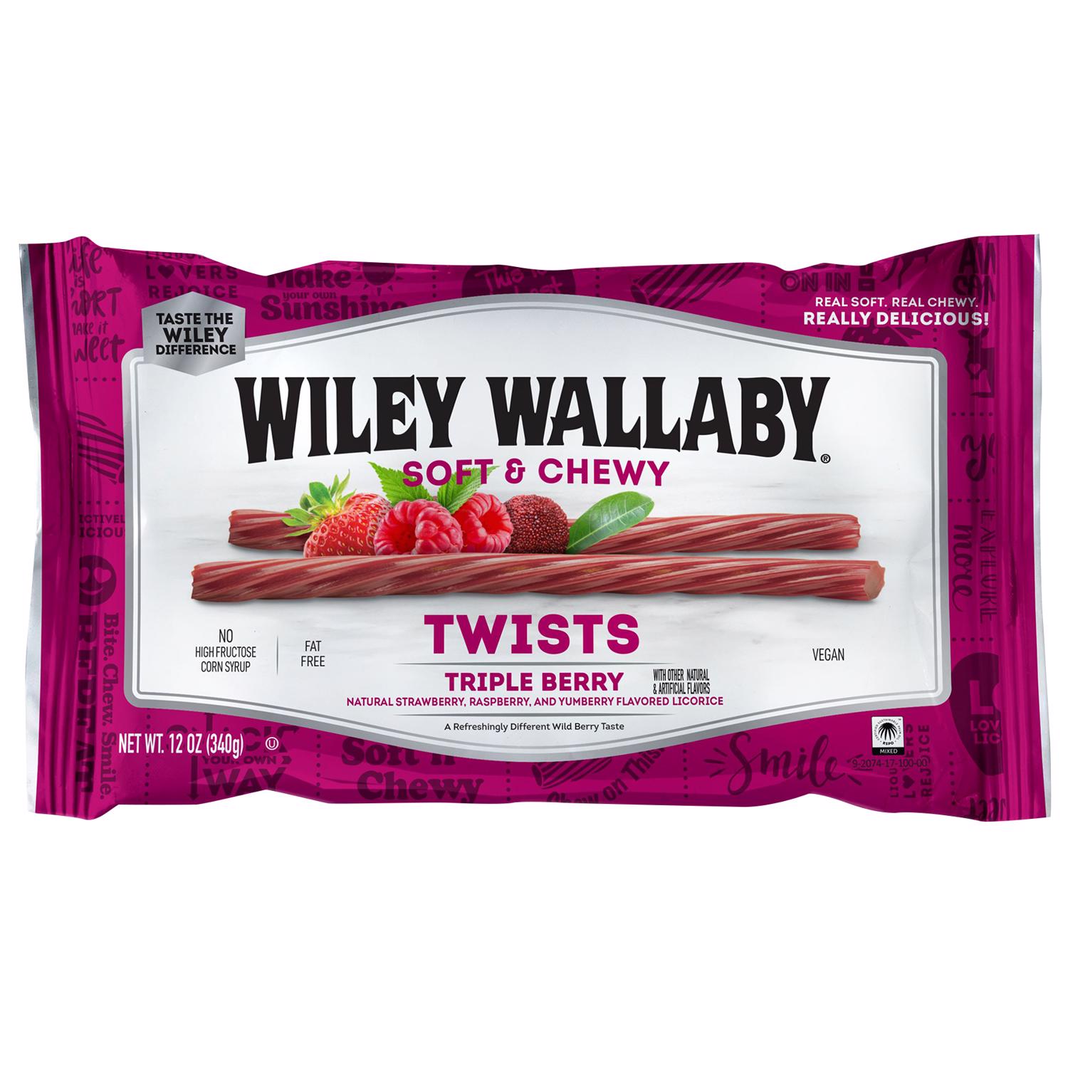 Wiley Wallaby Australian Style Strawberry/Raspberry/Yumberry Licorice ...