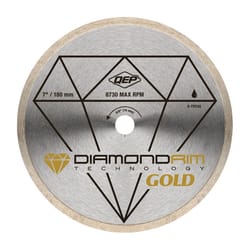 QEP Gold 7 in. D X 5/8 in. Steel Continuous Rim Diamond Saw Blade 1 pc