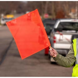 C.H. Hanson 24 in. Fluorescent Orange Safety Flags Polyvinyl 1 pk