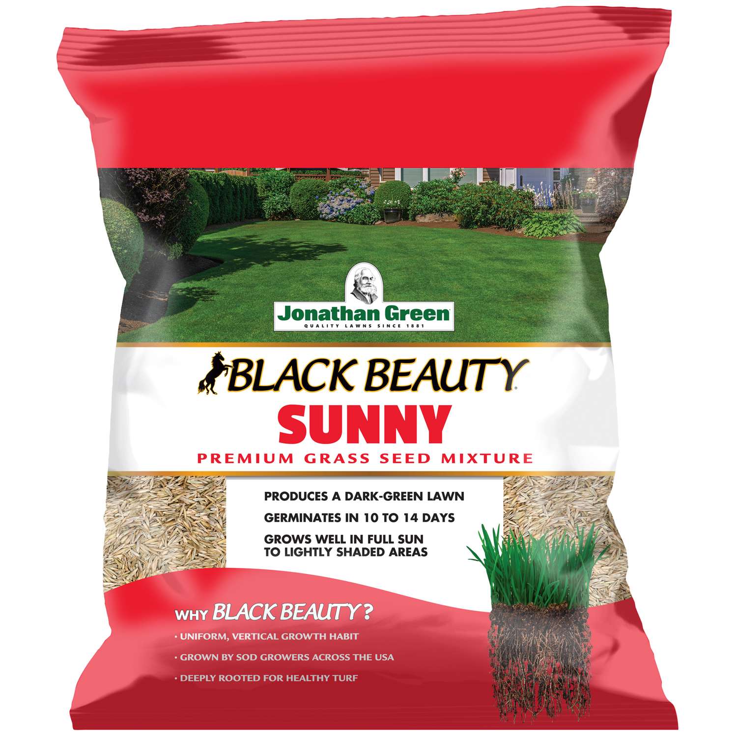 Jonathan Green Black Beauty Sunny Mixed Sun/Partial Shade Grass Seed 7