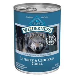Blue Buffalo Wilderness All Ages Turkey and Chicken Dog Food Grain Free 12.5 oz