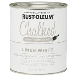Rust-Oleum Chalked Ultra Matte Linen White Water-Based Acrylic Chalk Paint 30 oz