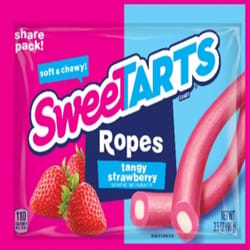 Sweetarts Soft and Chewy Ropes Tangy Strawberry Candy 3.5 oz