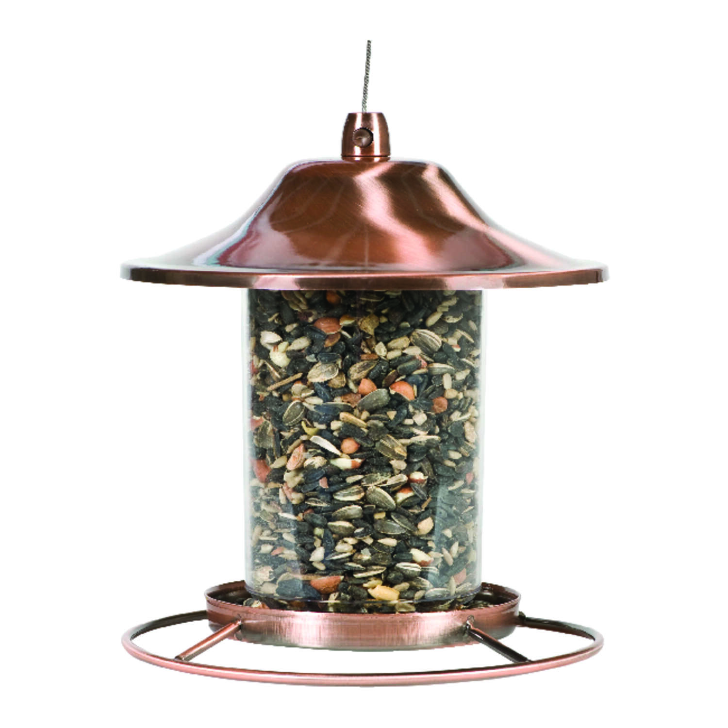 Bird FeedersPanorama Hanging Wild Bird Feeder For Outside With Round Roof  Tra 
