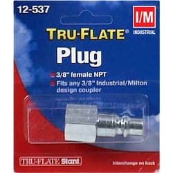 Tru-Flate Steel Air Plug 3/8 in. Female 1 pc