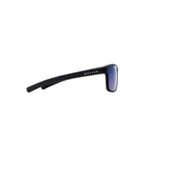 Native Wells Unisex Matte Black Crystal Frame Blue Lens Sunglasses