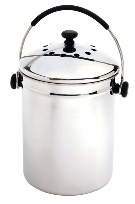 Norpro Nordic Silver Stainless Steel Compost Keeper 1 gal Sansujyuku sansujyuku.com