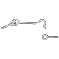National Hardware 3 in. L Silver Stainless Steel Hook and Eye Closure 2 pk