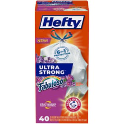 Hefty Ultra Strong 13 gal Fabuloso Scent Tall Kitchen Bags Drawstring 40 pk 0.9 mil