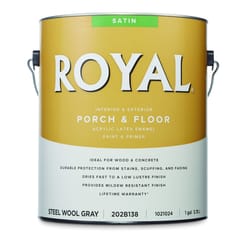 Royal  Satin  Steel Wool Gray  Porch & Floor Paint  1 gal. 