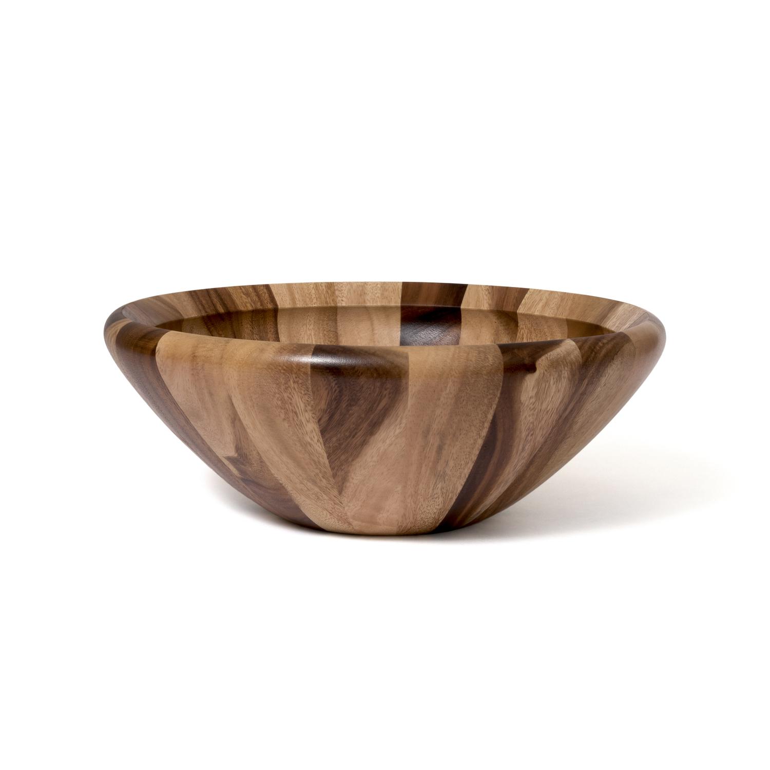 Lipper International Natural Acacia Wood Serving Bowl 16 in. D 1 pc Sansujyuku sansujyuku.com