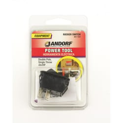 Jandorf 20 amps Double Pole Rocker Power Tool Switch Black 1 pk