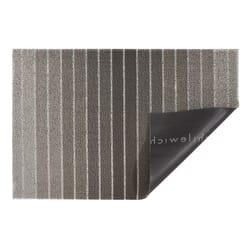 Chilewich 36 in. W X 60 in. L Taupe Block Stripe Vinyl Floor Mat