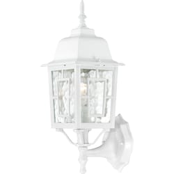 Nuvo Banyon Textured White Switch Incandescent Lantern Fixture