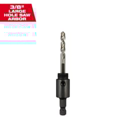 Milwaukee Hardened Steel Basic 1-5/8 in. L X 3/8 in. D Hole Saw Arbor