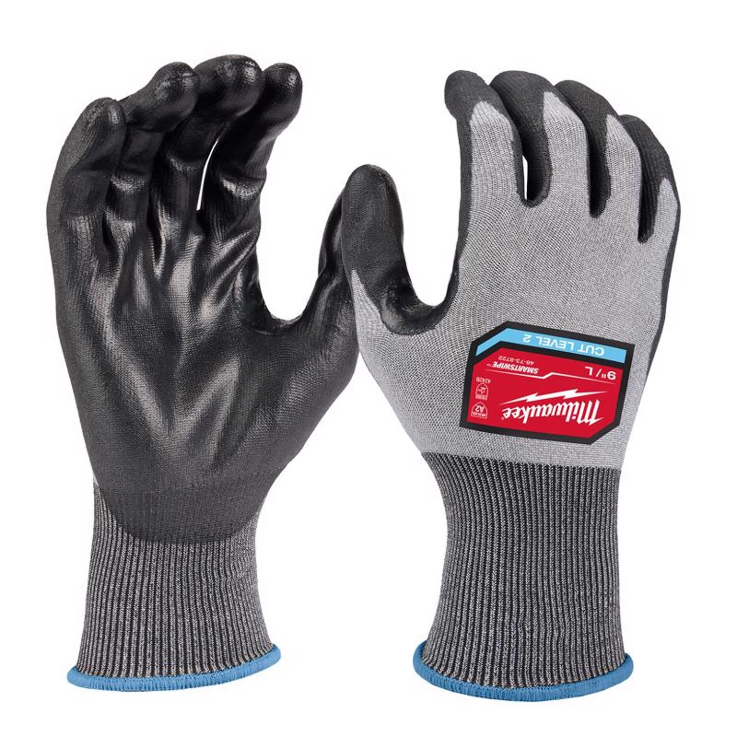 Photos - Safety Equipment Milwaukee Cut Level 2 High Dexterity Polyurethane Dipped Gloves Gray L 1 p 