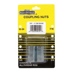Boltmaster 7/16 inch-14 Steel Coupling Nut 2 pk