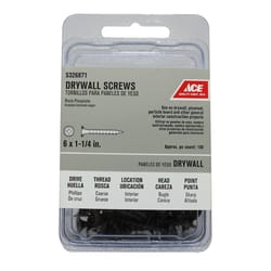 Ace No. 6 wire X 1-1/4 in. L Phillips Coarse Drywall Screws 100 pk