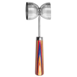 Totally Bamboo Marrakesh Multicolored Stainless Steel/Wood Double Jigger