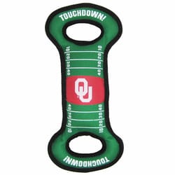 Pets First NFL Green Nylon Oklahoma Sooners Dog Tug Toy 1 pk