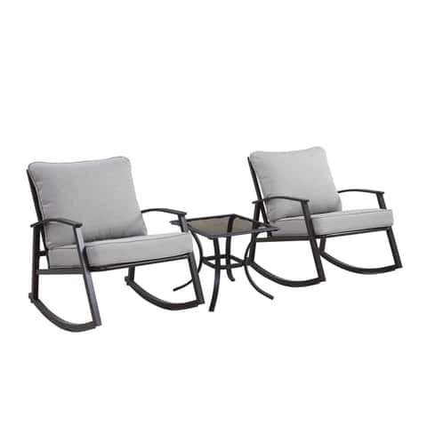 Living Accents Black Steel Bistro Chat Set 3 Pieces Ace Hardware