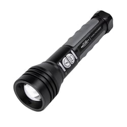 Police Security Twin Power 600 lm Black LED Flashlight AAA Battery