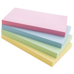 Bazic Products 5 in. W X 3 in. L Assorted Pastel Sticky Notes 1 pad