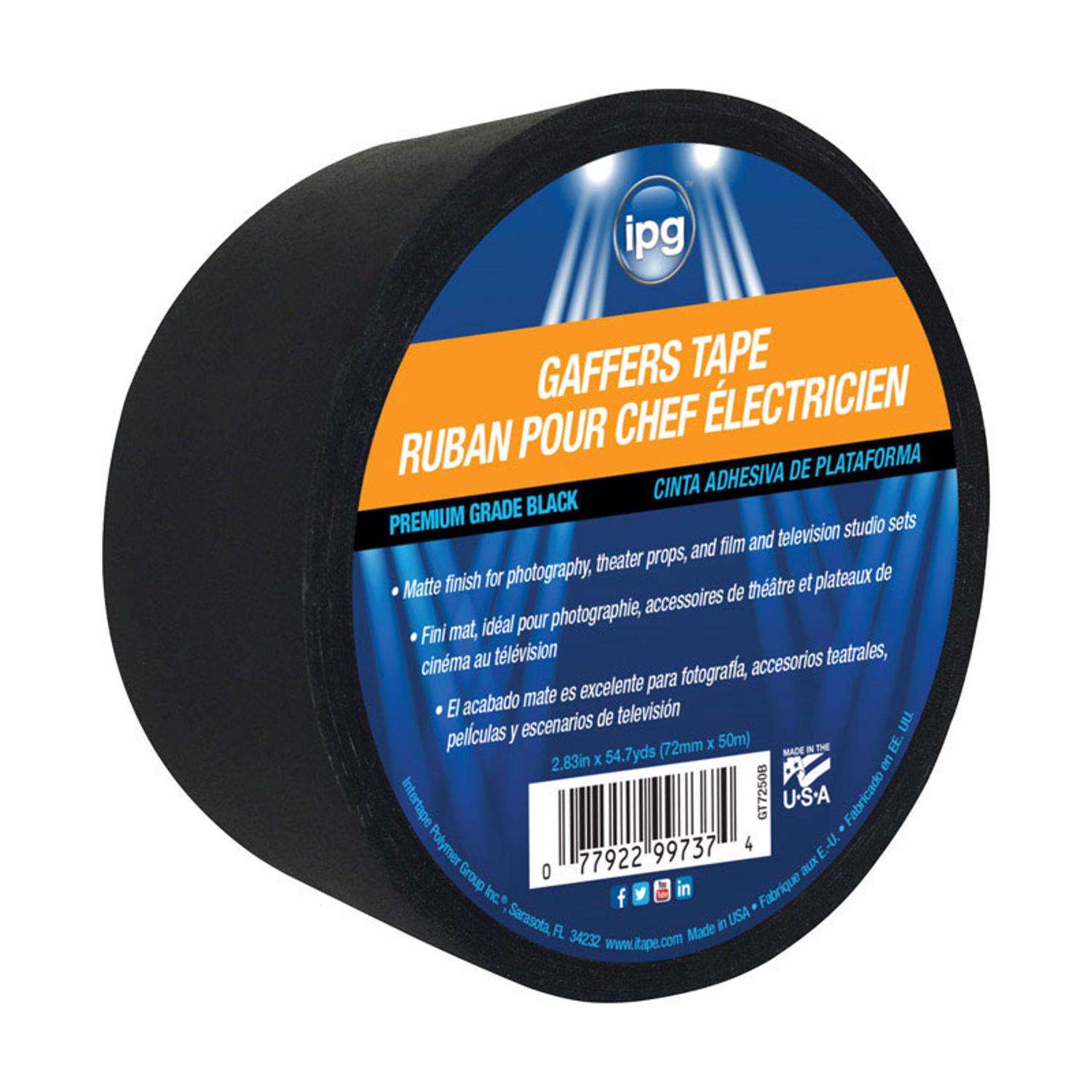 IPG 2.83 in. W X 54.7 yd L Black Gaffer's Tape Ace Hardware