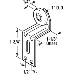 Prime-Line 1 in. Dia. x 1/4 in. L Mill Plastic Roller Assembly 2 pk
