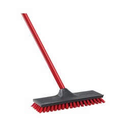 Libman 10 in. W Hard Bristle 48 in. Steel Handle Floor Scrub Brush