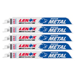 Lenox METALWOLF 9 in. Bi-Metal WAVE EDGE Reciprocating Saw Blade 18 TPI 5 pk