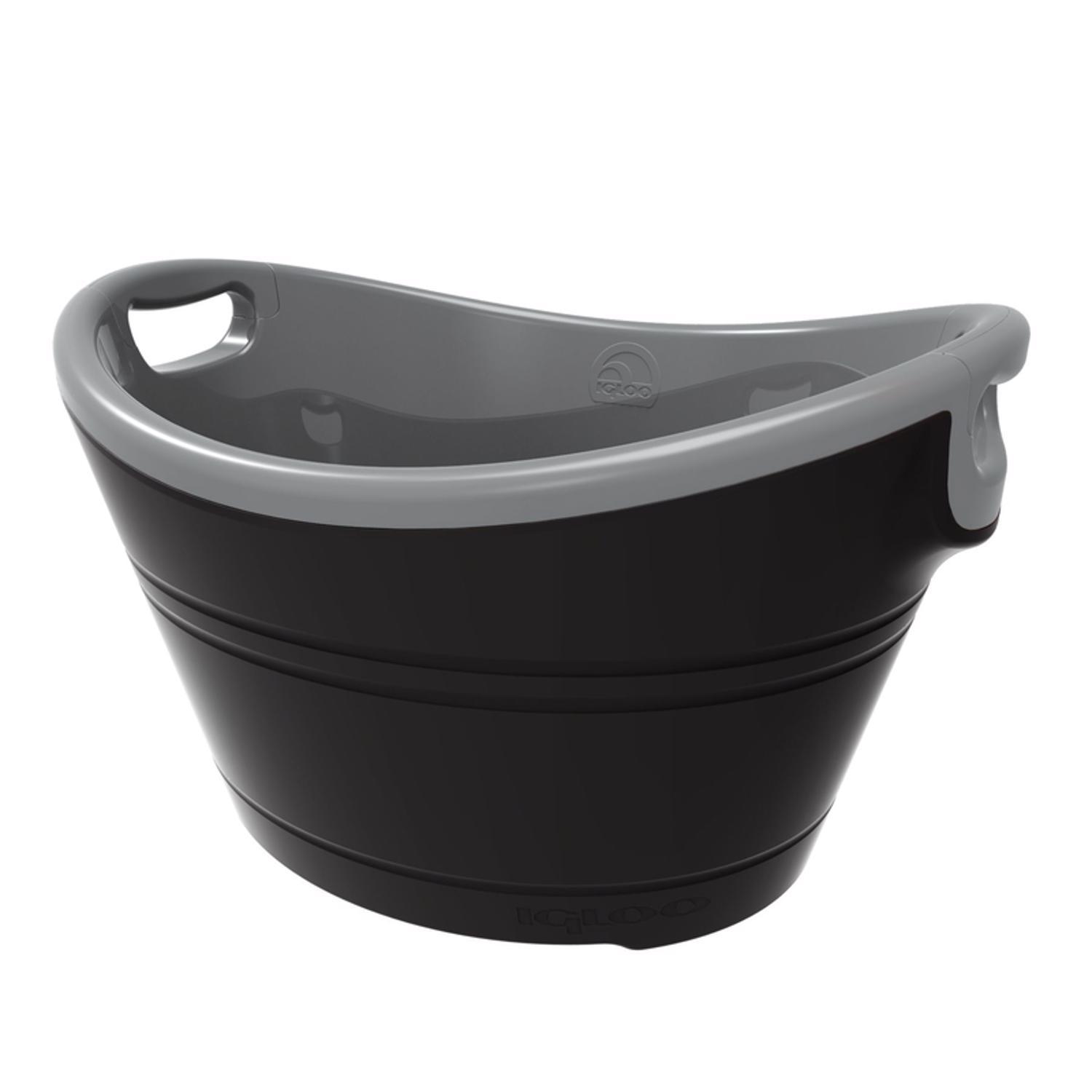 Igloo Party Bucket Black/Silver 20 qt Party Tub Ace Hardware