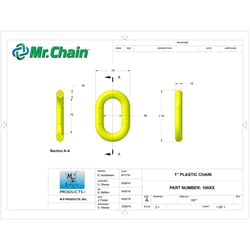 Mr. Chain #4 Passing Link Plastic Chain 1 in. D X 100 ft. L