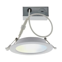 Satco Starfish Matte White 4 in. W Plastic LED Smart-Enabled Canless Recessed Downlight Kit 10 W