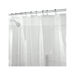 iDesign 72 in. H X 72 in. W Clear Solid Shower Curtain Liner PEVA