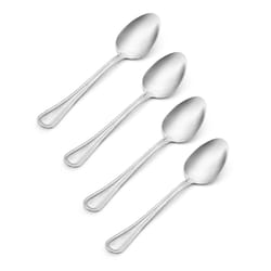 Pfaltzgraff Silver Stainless Steel Flatware Dinner Spoon Set 4 pk
