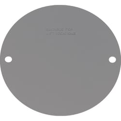 Sigma Engineered Solutions Round Stamped Steel 4.13 in. H X 4.13 in. W Flat Box Cover