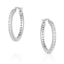 Montana Silversmiths Women's Milky Way Hoop Hoop Silver Earrings Brass Water Resistant