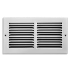 Tru Aire 6 in. H X 12 in. W 1-Way Powder Coat White Steel Return Air Grille