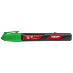 Milwaukee Inkzall Green Felt Tip Liquid Paint Marker 1 pk