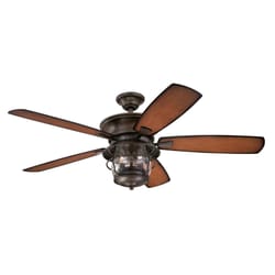 Westinghouse Brentford 52 in. Aged Walnut Brown LED Indoor and Outdoor Ceiling Fan
