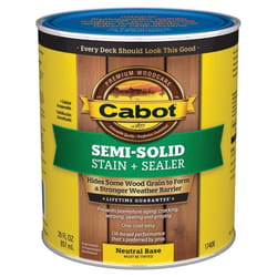 Cabot Semi-Solid Low VOC Semi-Solid Tintable Neutral Base Oil-Based Deck and Siding Stain 1 qt