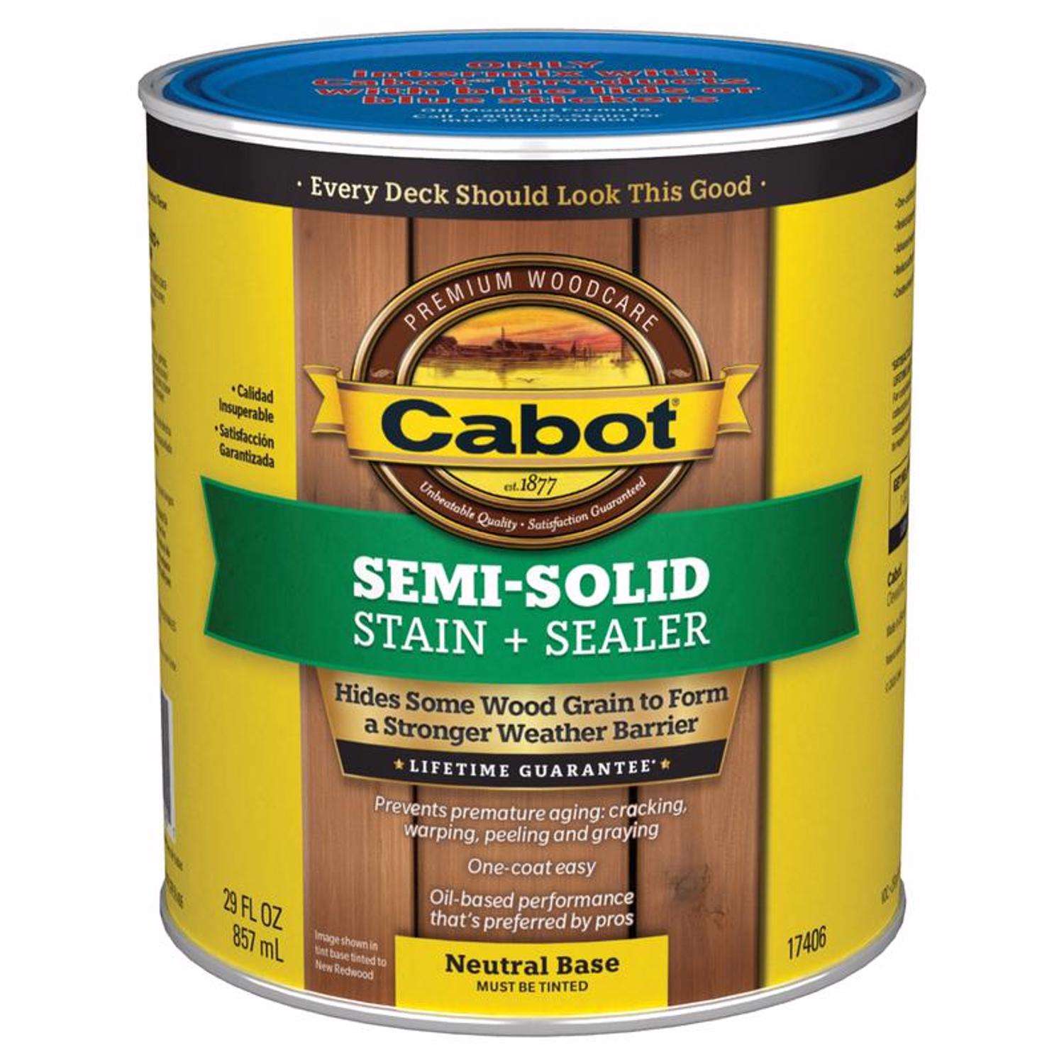 Cabot Semi-Solid Low VOC Semi-Solid Tintable Neutral Base Oil-Based