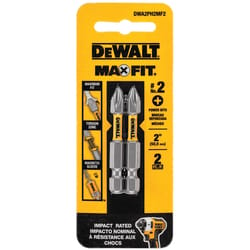 DeWalt Max Fit Phillips #2 X 2 in. L Screwdriver Bit Set Steel 2 pk