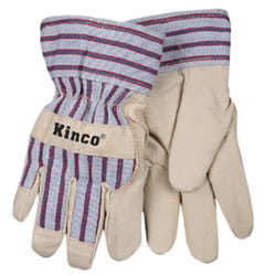 Kinco Unisex Outdoor Knit Wrist Work Gloves Gray Youth 1 pair