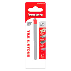 Diablo 3/8 in. X 3-3/4 in. L Carbide Tipped Tile and Stone Drill Bit 3-Flat Shank 1 pk