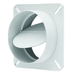 Deflect-O 4 in. W X 5 in. L White Plastic Back Draft Damper