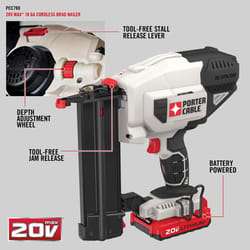 Porter Cable 18 Ga. Cordless Brad Nailer 20 V